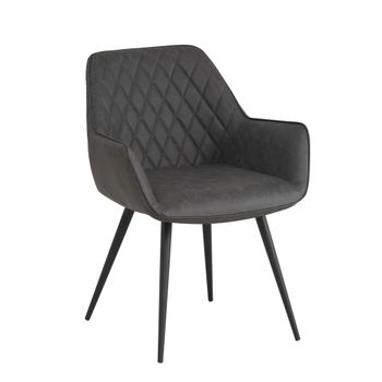 Silla Del Comedor Polipiel Cara 60 X 62 X 83 Cm - Gris