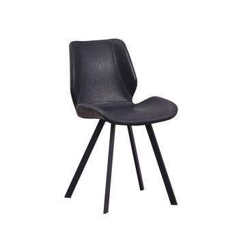 Silla Del Comedor Polipiel Barry 55 X 44 X 80 Cm - Negro