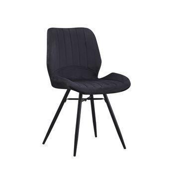 Silla Del Comedor De Tela Beau 82 X 55 X 47 Cm - Negro