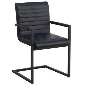 Silla Del Comedor Polipiel Kuba 57 X 54 X 86 Cm - Negro