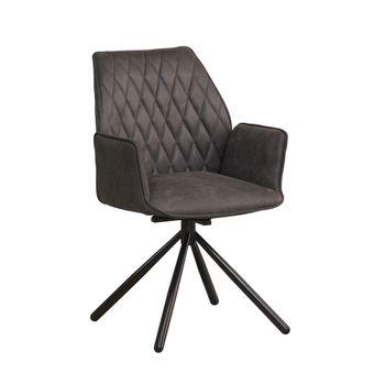 Silla Del Comedor De Tela Novan 52 X 57,5 X 92 Cm - Gris