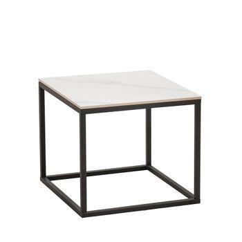 Mesa Auxiliar 45 X 25 X 64 Cm De Metal En Forma De C Ml-design con Ofertas  en Carrefour