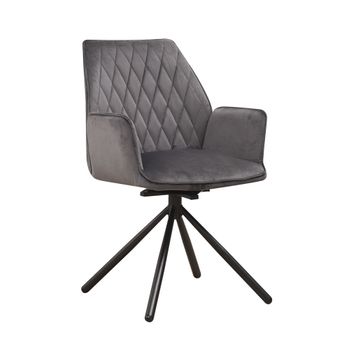 Silla Del Comedor De Tela Novan 52 X 57,5 X 92 Cm - Gris