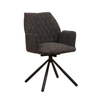 Silla Del Comedor De Tela Novan 52 X 57,5 X 92 Cm - Negro