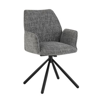 Silla Del Comedor De Tela Novan 52 X 57,5 X 92 Cm - Gris