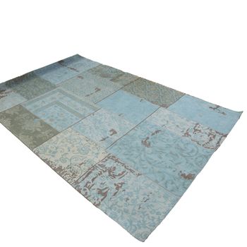 Alfombra Algodón Ava 240 X 170 X 1 Cm - Azul