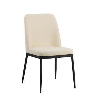 Silla Del Comedor De Tela Noli 57 X 46 X 87 Cm - Blanco