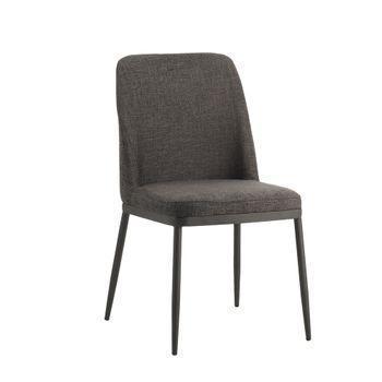 Silla Del Comedor De Tela Noli 57 X 46 X 87 Cm - Gris