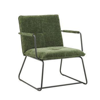 Sillón De Tela Hailey 80 X 68 X 65 Cm - Verde