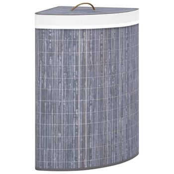 vidaXL Cesto ropa sucia plegable lino sintético gris 26x34,5x59,5 cm –  Pensando en Casa