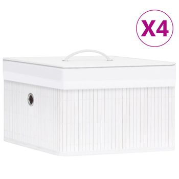 Pack De 2 Cajas Organizadoras Con Tapa Decorativas De Plastico 3,5l con  Ofertas en Carrefour