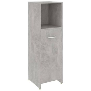 Armario De Baño Madera Contrachapada Gris Hormigón 30x30x95 Cm Vidaxl