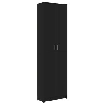 Armario De Pasillo De Madera Contrachapada Negro 55x25x189 Cm Vidaxl