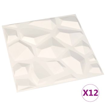 Paneles De Pared 3d 12 Unidades 0,5x0,5 M 3m² Vidaxl