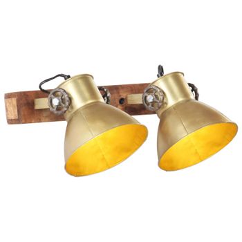 Lámpara De Pared Industrial Latón 45x25 Cm E27 Vidaxl