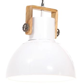 Lámpara Colgante Industrial 25 W Blanca Redonda 40 Cm E27 Vidaxl