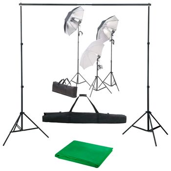 Kit De Estudio De Fotografía Con Set De Luces Y Fondo Vidaxl