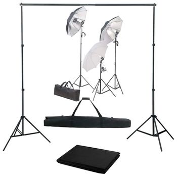 Kit De Estudio Fotografía Con Set De Luces Y Fondo Vidaxl