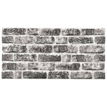 Paneles De Pared 3d Diseño De Ladrillo 11 Uds Eps Gris Oscuro Vidaxl