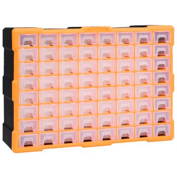 Organizador Multicajones Con 64 Cajones 52x16x37,5 Cm Vidaxl