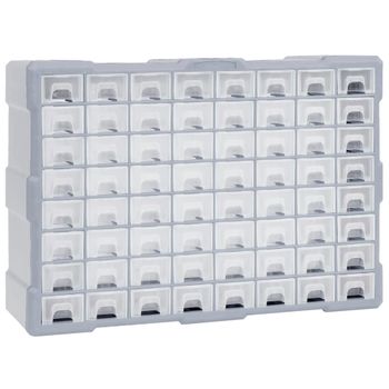 Organizador Multicajones Con 64 Cajones 52x16x37,5 Cm Vidaxl