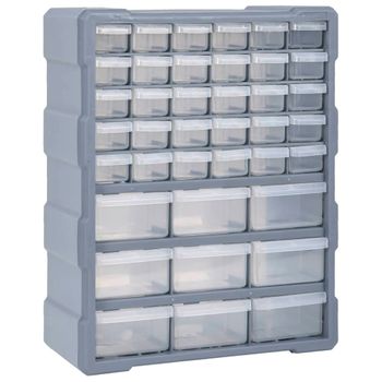 Organizador Multicajones Con 39 Cajones 38x16x47 Cm Vidaxl