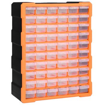 Organizador Multicajones Con 60 Cajones 38x16x47,5 Cm Vidaxl