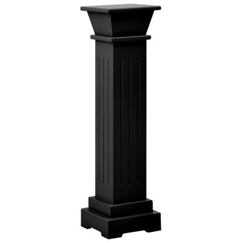 Soporte Plantas Pilar Cuadrado Clásico Negro 17x17x66 Cm Mdf Vidaxl