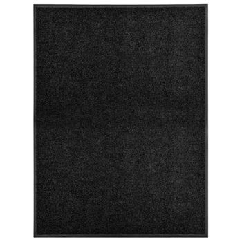 Felpudo Lavable Negro 90x120 Cm Vidaxl