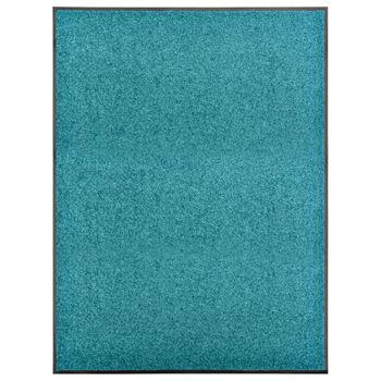 Felpudo Lavable Azul Cian 90x120 Cm Vidaxl