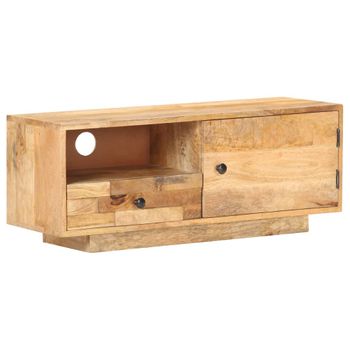 Mueble Para Tv De Madera De Mango Maciza 90x30x35 Cm Vidaxl