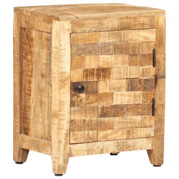 Mesita De Noche De Madera Maciza De Mango 40x30x50 Cm Vidaxl