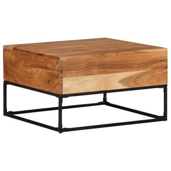 Mesa De Centro Madera De Acacia Maciza 68x68x41 Cm Vidaxl