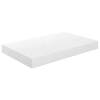 Estante Flotante De Pared Blanco Brillante Mdf 40x23x3,8 Cm Vidaxl