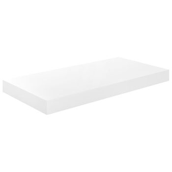 Estante Flotante De Pared Blanco Brillante Mdf 50x23x3,8 Cm Vidaxl