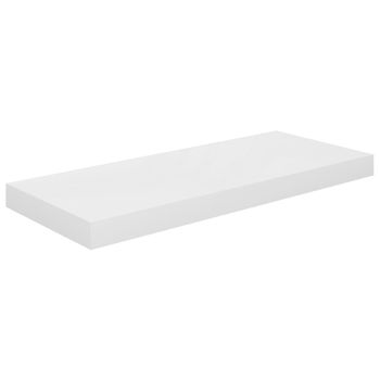 Estante Flotante De Pared Blanco Brillante Mdf 60x23,5x3,8 Cm Vidaxl