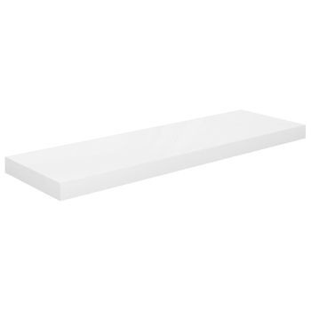 Estante Flotante De Pared Blanco Brillante Mdf 80x23,5x3,8 Cm Vidaxl