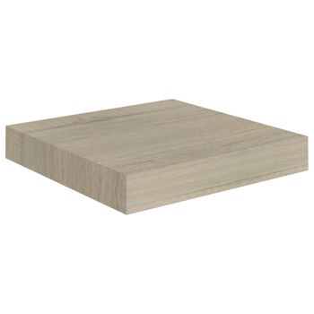 Estante flotante esquina 2 uds color roble MDF 25x25x3,8cm