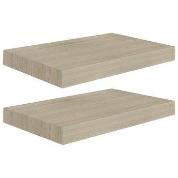 vidaXL Estantes flotantes pared 4 uds color roble MDF 80x23,5x3,8cm –  Bechester