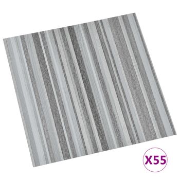 Lamas Para Suelo Autoadhesivas 55 Uds Pvc Gris Claro 5,11 M² Vidaxl