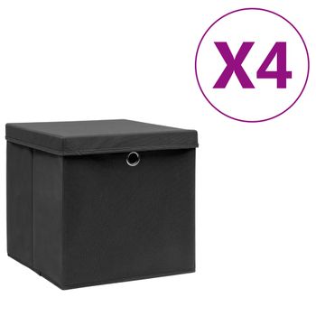 Caja De Almacenaje De Tela No Tejida 28 X 28 Cm - Pack De 2 - L 28 X A 28 X  H 28 Cm con Ofertas en Carrefour