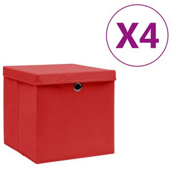 vidaXL VX325233 Cajas de almacenaje 10 uds tela no tejido 28x28x28 cm azul  bebé - VX325233 - Epto