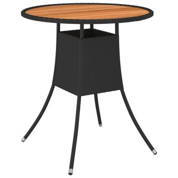 Mesa de Jardín de Cristal Redonda 90x72 cm - Negro