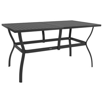 Mesa de jardín de plástico gris antracita 78x78x72 cm - referencia Mqm-48784