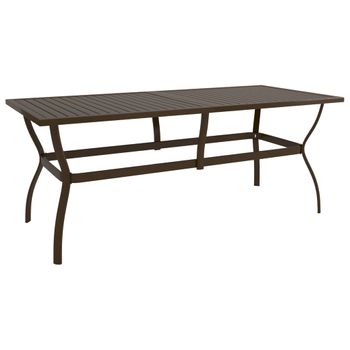 Mesa De Jardín De Plástico Aspecto Ratán Marrón 150x90x72 Cm Vidaxl con  Ofertas en Carrefour