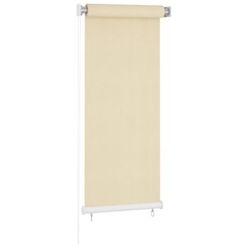 Persiana Enrollable De Exterior Hdpe Crema 60x140 Cm Vidaxl