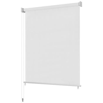 Persiana Enrollable De Exterior Hdpe Blanca 60x140 Cm Vidaxl