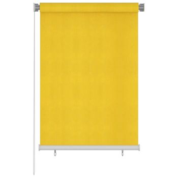 Persiana Enrollable De Exterior 100x140 Cm Amarillo Vidaxl