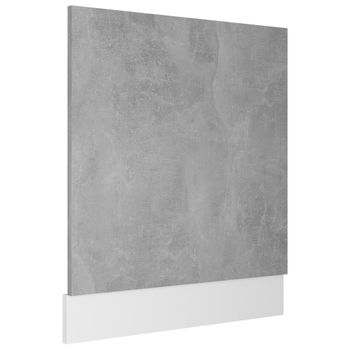 Panel Para Lavavajillas Contrachapada Gris Hormigón 59,5x3x67cm Vidaxl