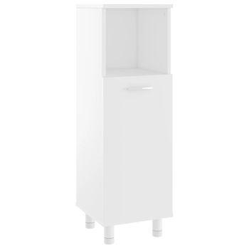 Armario De Baño Madera Contrachapada Blanco 30x30x95 Cm Vidaxl